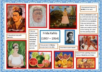 frida kahlo fact sheet.